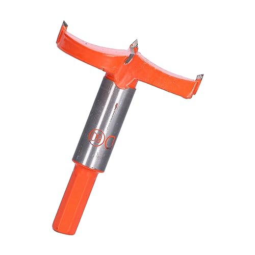 Eacam Carbid Bowing Scharnier Reamer, Holzbearbeitungsbohrer für Holz mit Sechskantgrenze, Geeignet für Festkörperholzbrett, Partikelbrett, Sperrholz (60 mm) von Eacam