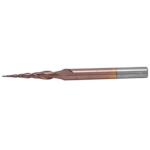 Eacam Carbid Tapered End Mills Lange Lebensdauer, Breite Anwendungsbereich, mit Hervorragendem Chipentfernungseffekt, aus Wolframstahl Zum Schneiden, Gravursperrholz, (R0.25*30.5*D6*75) von Eacam