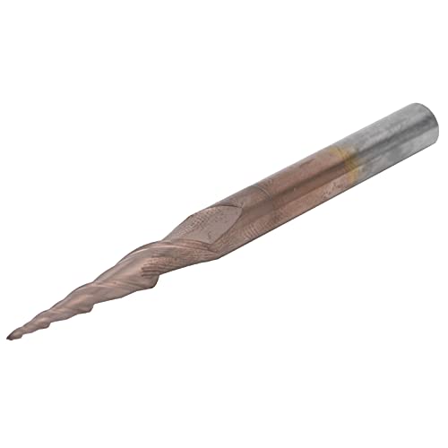 Eacam Carbid Tapered End Mills Lange Lebensdauer, Breite Anwendungsbereich, mit Hervorragendem Chipentfernungseffekt, aus Wolframstahl Zum Schneiden, Gravursperrholz, (R0.5*30.5*D6*75) von Eacam