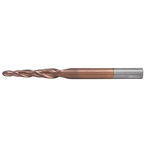 Eacam Carbid Tapered End Mills Lange Lebensdauer, Breite Anwendungsbereich, mit Hervorragendem Chipentfernungseffekt, aus Wolframstahl Zum Schneiden, Gravursperrholz, (R1.0*20.5*D4*50) von Eacam
