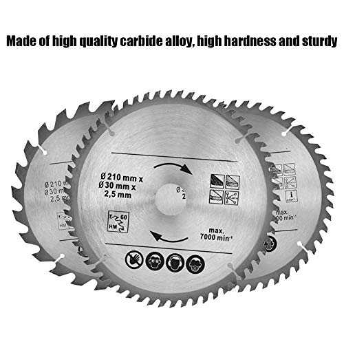 Eacam Rundkreissägenklinge, 210 Mm 24, 48T, 60T TCT SAC-Scheibenscheibenscheibenklinge 30 Mm Bohrung, Hochwertige Carbid-Legierungsklinge für Schnelle Schnittwirkung, Carbid-Spitzen Eacam Rundkreissägenklinge, 210 Mm 24, 48T, 60T TCT SAC-Scheibenscheibenscheibenklinge 30 Mm Bohrung, Hochwertige Carbid-Legierungsklinge für Schnelle Schnittwirkung, Carbid-Spitzen von Eacam