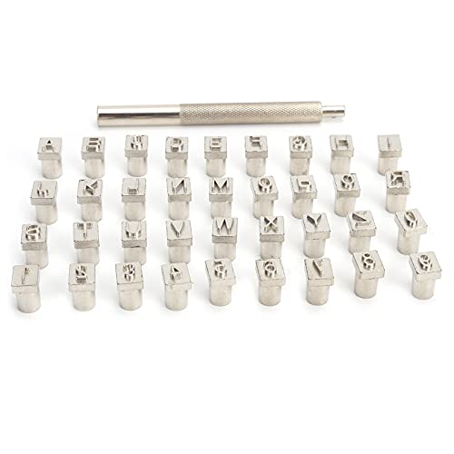 Eacam -Schärfe Alphabet Punch Set, Langlebiges Handwerkzeug für Lederhandwerk, Geeignet für die Verzierung von Lederzubehör mit Legierungsstahlgriff, Kompakt und Tragbar, Ideal für Eacam -Schärfe Alphabet Punch Set, Langlebiges Handwerkzeug für Lederhandwerk, Geeignet für die Verzierung von Lederzubehör mit Legierungsstahlgriff, Kompakt und Tragbar, Ideal für von Eacam