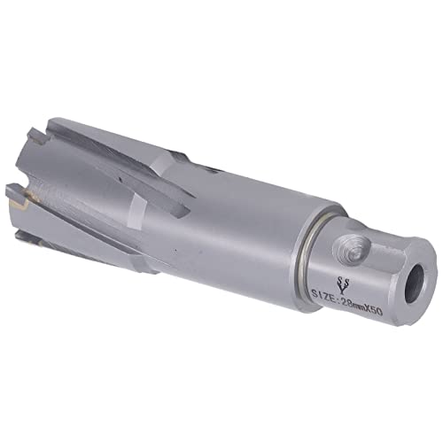 Hartmetall-Lochs äge, Stahlplatten öffner Bit, Schnelles Schneiden mit Doppel Zahn Geometrie, Magnet Bohrer, für Gusseisen, Edelstahl, Aluminium, Kupfer (28mm) von Eacam