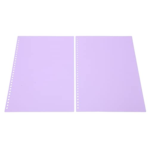 Matte Durchscheinende A4 30 Löcher PP -Kunststoffblattschutz 20pcs, Ideal für die Präsentation, Notizbuch, Bericht (Taro lila) von Eacam