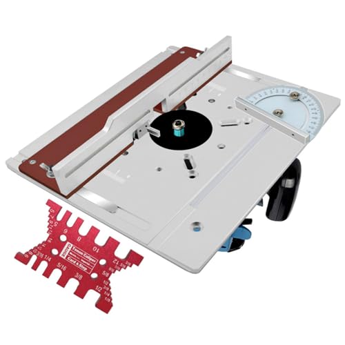 Router Tischeinsatzplatte Aluminiumlegierung Präzisionsbohrwerkzeug für Holzbearbeitungsbänke (Set von 3) von Eacam