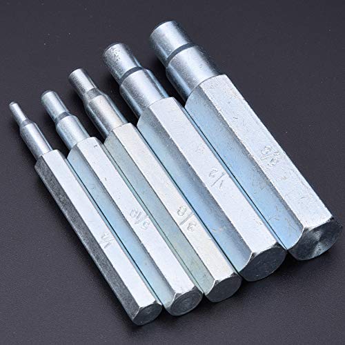 Swaging Punch Kit, Legierstahl-Swaging-Werkzeug, 5 PCs CT-193 1/4in-5/8in mit Einfacher Extraktion, Hex-Design für Kupferaluminiumrohre Swaging Punch Kit, Legierstahl-Swaging-Werkzeug, 5 PCs CT-193 1/4in-5/8in mit Einfacher Extraktion, Hex-Design für Kupferaluminiumrohre von Eacam