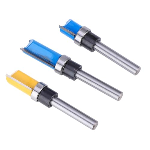 Trimmrouter -Bit -Set, 3pcs 1/4in Shank -Frässchneider für Gravurmaschine mit Verschiedenen Klingenlängen, Premium -Metallmaterial für Elektrische Trimmer Trimmrouter -Bit -Set, 3pcs 1/4in Shank -Frässchneider für Gravurmaschine mit Verschiedenen Klingenlängen, Premium -Metallmaterial für Elektrische Trimmer von Eacam