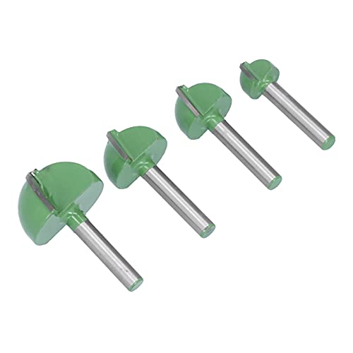 Tungsten Steel Cove Box Router Bit 2 Flöte CNC Holzbearbeitungswerkzeuge, Rundes Nasenbit, 4pcs Zum Schneiden, Perlen, Rillen von Eacam