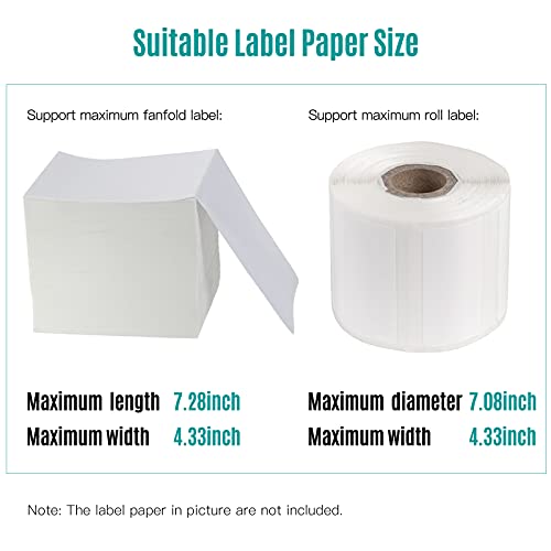 Universalkompatibilitätsbezeichnungshalter, Einfach zu Bedienen, Premium-Material, für Roll- und Lüfterfaltetiketten, Thermischer Drucker und Mehr von Eacam