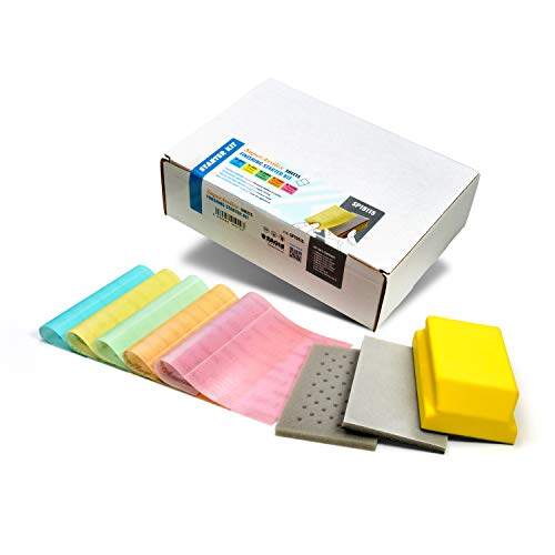 Super Assilex Flexible Schleifblatt Finishing Starter Kit SP19115, K600 - K1500, 25 Blatt + 1 Handblock & Interface Pad + 1 M Handpad Super Assilex Flexible Schleifblatt Finishing Starter Kit SP19115, K600 - K1500, 25 Blatt + 1 Handblock & Interface Pad + 1 M Handpad von Eagle Abrasives