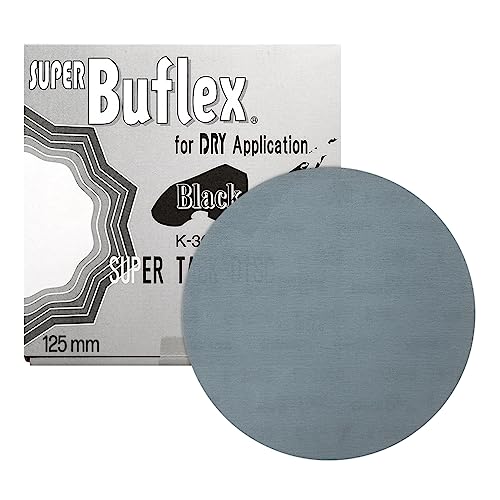 Super Buflex Flexible Dry 12,7 cm Schleifscheiben, schwarz K-3000, ohne Löcher, Klettverschluss, 195-1504, 25 Scheiben von Eagle Abrasives