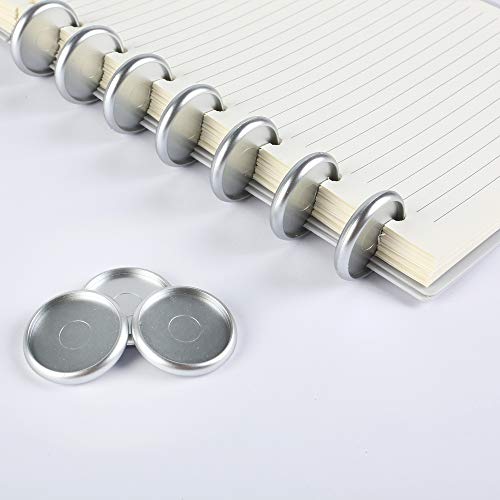 Eagle Discbound Erweiterungsscheiben, 2,5 cm, geeignet für anpassbare Discbound Notizbücher und Planer, transparent, 11 Stück (mattsilber) von Eagle