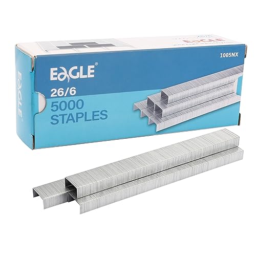 Eagle Heftklammern, Standard 1/10,2 cm Beinlänge, 5000/Box, 1 Packung von Eagle
