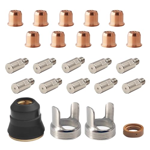 Eagles IPT40 Spitzenelektroden-Set, Plasmaschneidbrenner-Verbrauchsmaterialien-Set, kompatibel mit YESWELDER CUT-55DS Pro/CUT-65DS Plasmaschneider, 24 Stück von Eagles