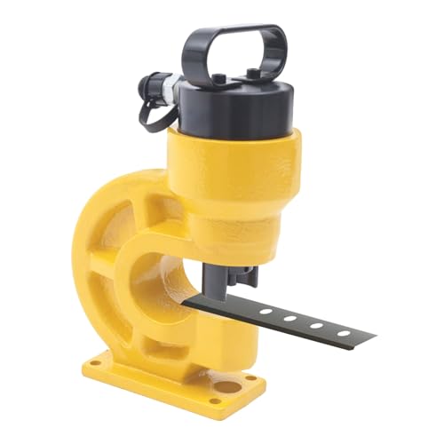 Ealtqund Lochstanze CH-60 Hydraulische Locher Werkzeug 31T Hydraulic Knockout Kit mit 4 Verstellbaren Matrizen Lochstanze Puncher Werkzeug für Eisenplatte Kupfer Bar Aluminium Edelstahl (Gelbe) von Ealtqund