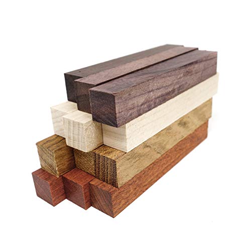 Exotische Holz-Stiftrohlinge, 12 Stück, Drehbedarf, DIY-Stift-Bastelarbeiten: Bloodwood, mexikanisches Ebenholz, Jatoba, harter Ahorn, 3 von jeder Holzart, 12 x 1,9 x 1,9 cm Exotische Holz-Stiftrohlinge, 12 Stück, Drehbedarf, DIY-Stift-Bastelarbeiten: Bloodwood, mexikanisches Ebenholz, Jatoba, harter Ahorn, 3 von jeder Holzart, 12 x 1,9 x 1,9 cm von Earlywood