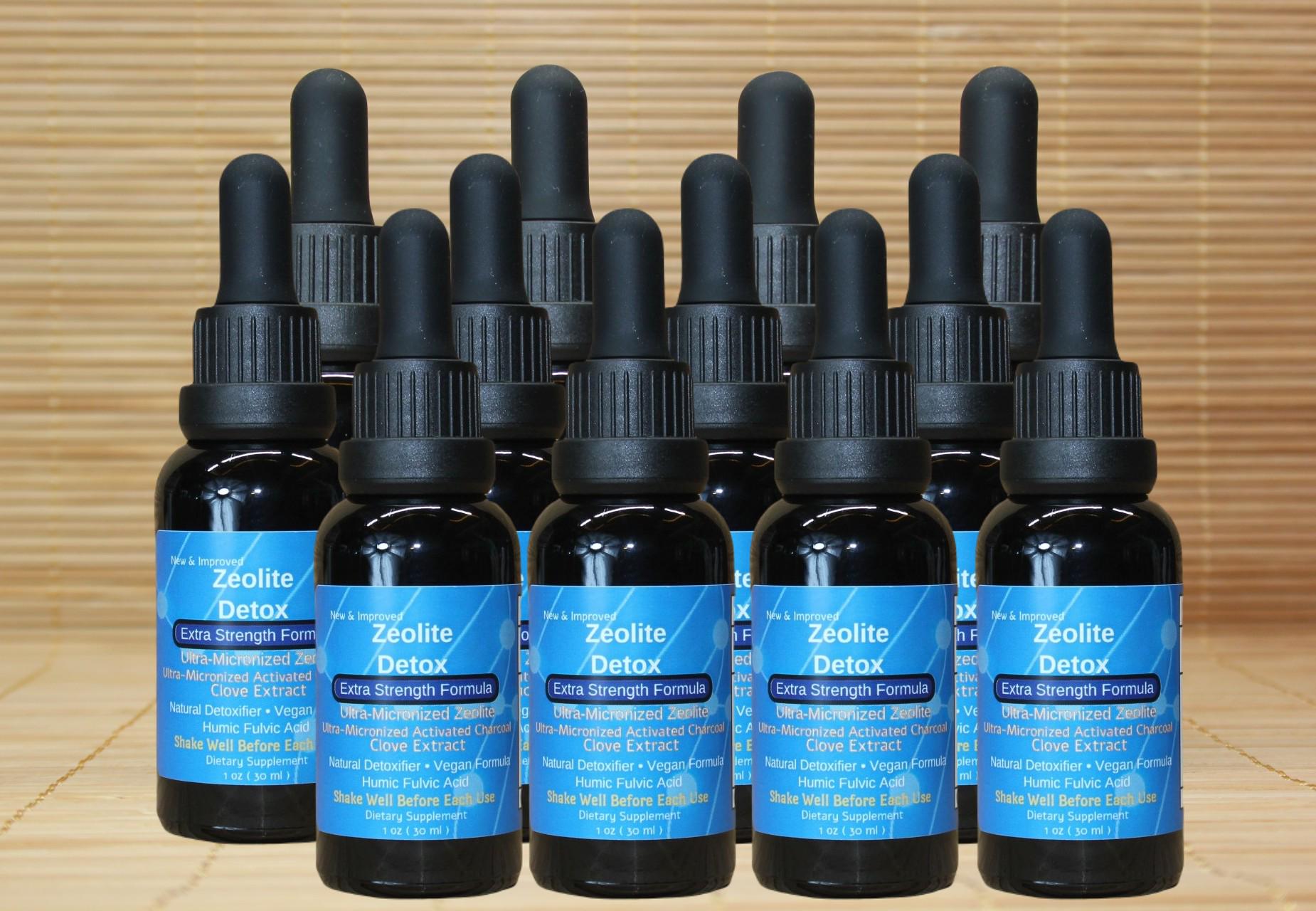 Extra Stärke Flüssiges Zeolith Metal Detox, Braunglasflasche Mit Glastropf, Größe 1 Unze Qty 12, Liquid Detox von EarthWellnessShop