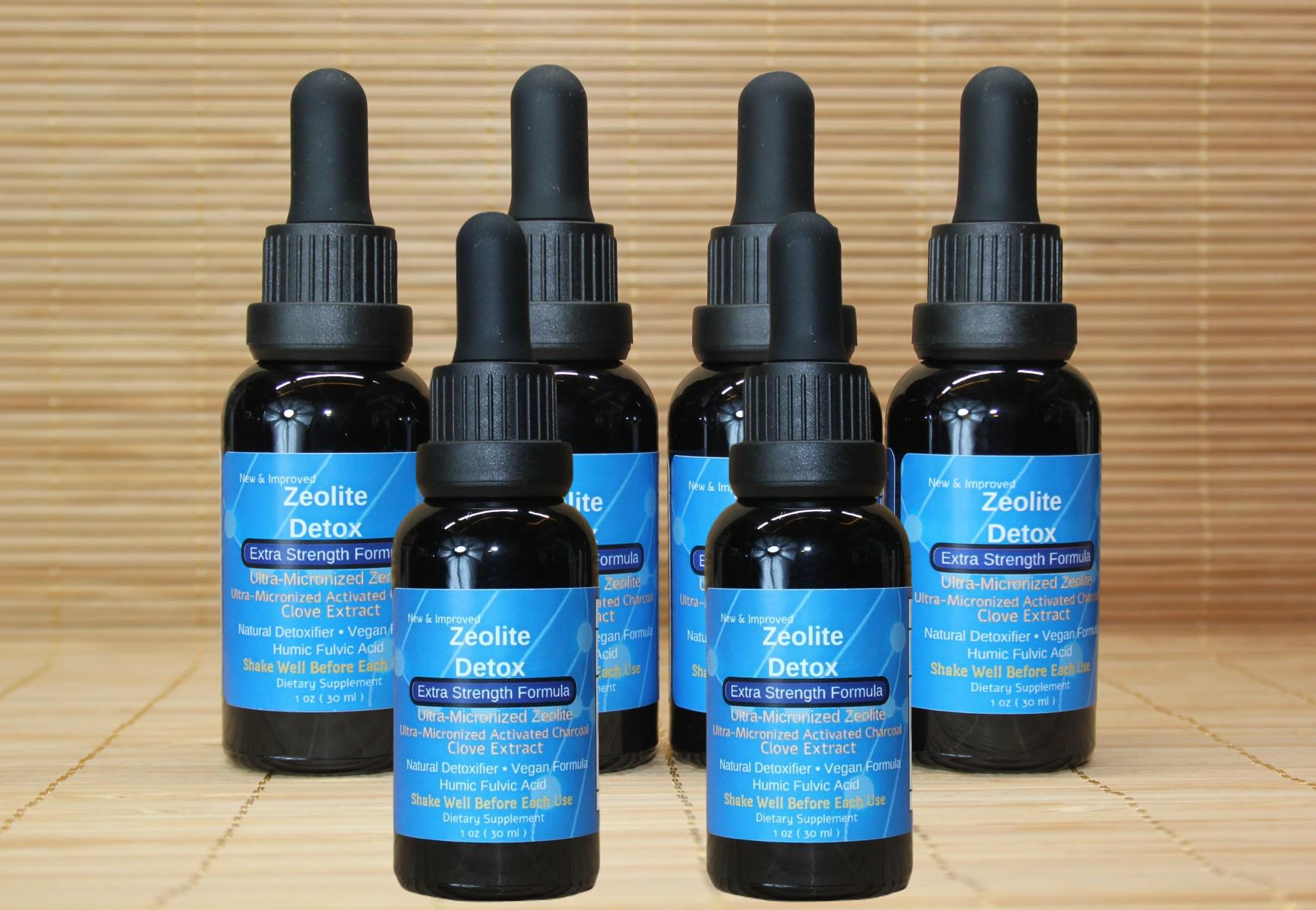 Extra Stärke Flüssiger Zeolith, Klinoptilolith Metal Detox in Braunglasflasche Größe 1 Unze Mit Glastropf, Qty 6, Ausgestellt Am 01.10.27 von EarthWellnessShop
