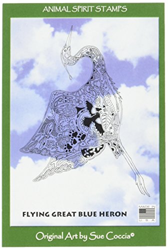 Earthart International Stempel 10,8 cm x 17,8 cm Flying Kanadareiher, Acryl, Mehrfarbig von Earthart International