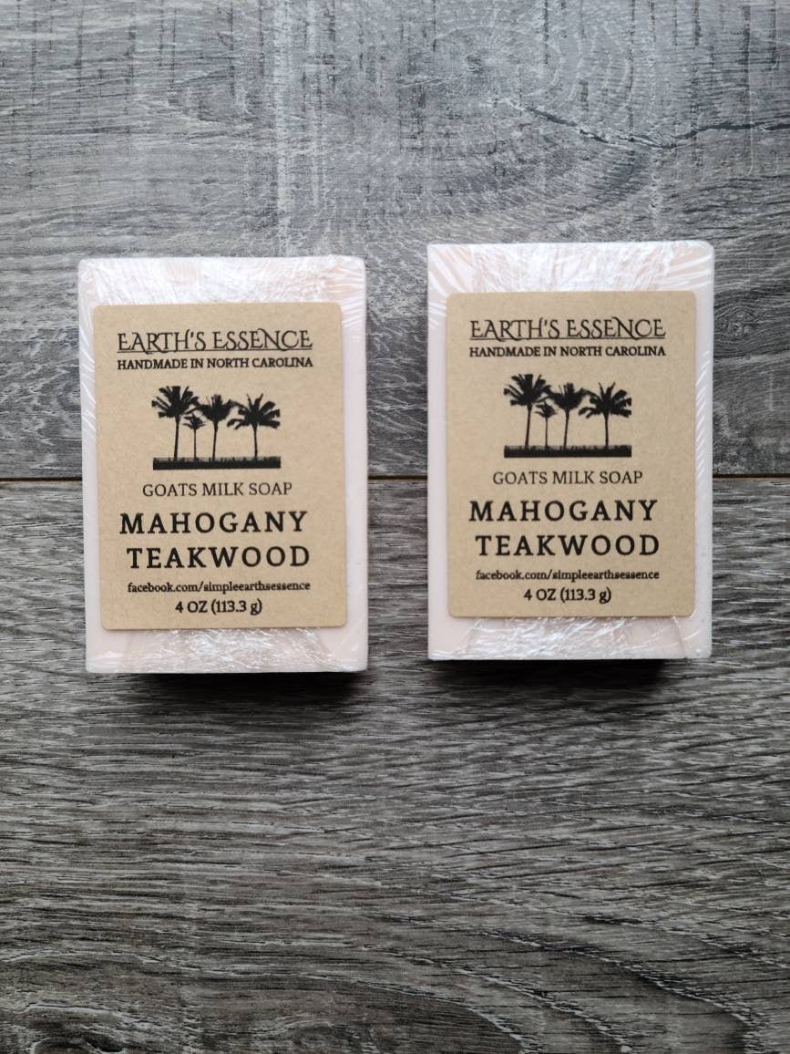 Mahagoni Teak Typ 1, 2 Unzen Ziegenmilchseife, Handgemachte Naturseife, Herrenseife, Dupe Für Herren Mahagoni Teak Typ 1, 2 Unzen Ziegenmilchseife, Handgemachte Naturseife, Herrenseife, Dupe Für Herren von EarthsEssenceNC