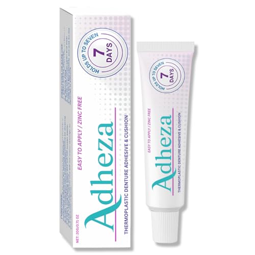 Adheza Dental Adhesive, Adheza Denture Fixative, Adheza Thermoplastic Dental Adhesive For Daily Women Men Adults (1, 20g) von EasPowest