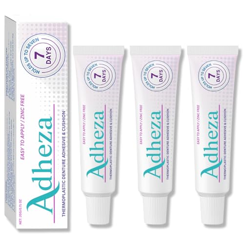 Adheza Dental Adhesive, Adheza Denture Fixative, Adheza Thermoplastic Dental Adhesive For Daily Women Men Adults (3, 20g) von EasPowest