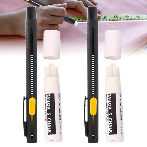 Heat Erasable Fabric Marker For Sewing, Embroidery, Quilting, White Fabric Marker, Suitable For Cotton, Knitted Fabrics, Diy Sewing Tools (White, 2) von EasPowest