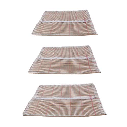 Easnea 43 x 43 cm Blanko Knüpfhaken Teppich DIY Kissenbezug für Kinder Anfänger (3er-Pack) von Easnea