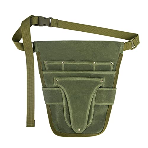 Praktischer Gartenwerkzeuggürtel, mit mehreren Taschen, strapazierfähig, kleine Werkzeuggürteltasche, Outdoor-Gartenwerkzeuge, Taillengürtel für Damen und Herren, Gärtner (grün) von Easnea