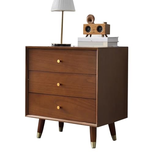 Easnuroz Nachttisch Kommode Beistelltisch Kleine Nachttische Schrankaufbewahrung Für Wohnzimmer Kleine Räume Schlafzimmermöbel Schreibtisch Aus Holz(Brown) von Easnuroz