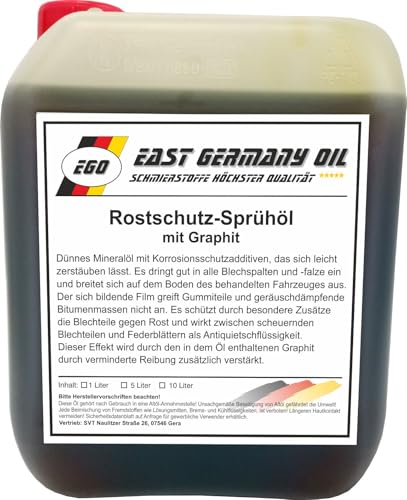 Rostschutz Sprühöl mit Graphit- Kanister 5 Liter- Rostschutz Sprühöl mit Graphit- Kanister 5 Liter- von East Germany OIL
