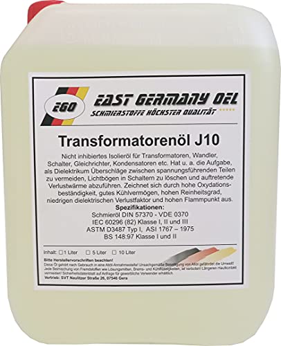 East Germany OIL Transformatorenöl, 5 Liter, Isolieröl für Transformatoren, Wandler, Schalter, Gleichrichter, Kondensatoren, 4.4 kg von East Germany OIL