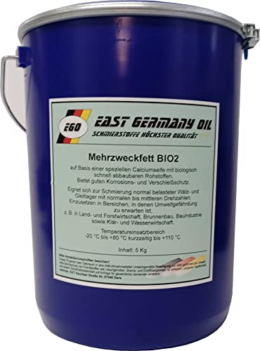 East Germany Oil Bio Mehrzweckfett Bio 2 im 5 Kg Eimer, gelb-braun von East Germany Oil