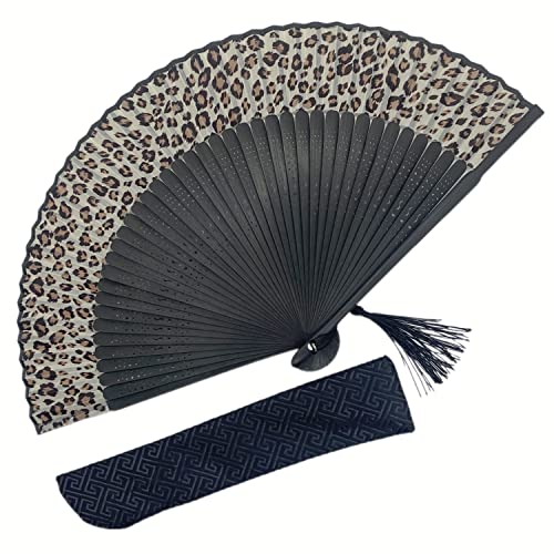 Leopardenmuster Bambus Hand Faltfächer Vintage Fan für Damen Leopardenmuster Bambus Hand Faltfächer Vintage Fan für Damen von Eastern Wind