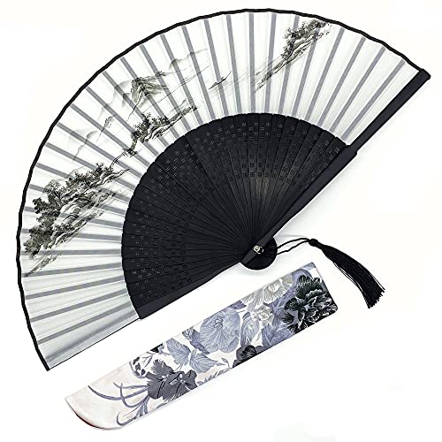 Unbekannt Handfächer mit Geschenktasche Bambus Fächer Chinesischer Handfächer Unbekannt Handfächer mit Geschenktasche Bambus Fächer Chinesischer Handfächer von Eastern Wind