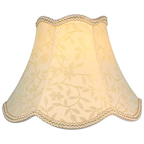 Eastlion 9.8" Retro Palace Anhänger Handgefertigte Anhänger E14/E27 Lampenschirm für Tischleuchten,Stehleuchten,Wandleuchten,13x25x17cm Beige von Eastlion
