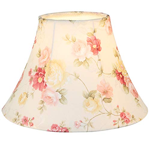 Eastlion 9.8" Retro Palace Anhänger Handgefertigte Anhänger E14/E27 Lampenschirm für Tischleuchten,Stehleuchten,Wandleuchten,13x25x17cm Floral von Eastlion