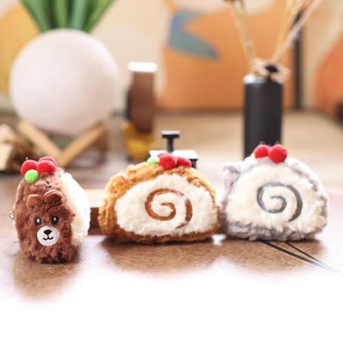 1 Stück schöne Dessert Schweizer Roll Bär Rucksack Ornament niedliche Cartoon simulierte Kuchen Plüsch Schlüssel anhänger Zubehör Geschenke 1 Stück schöne Dessert Schweizer Roll Bär Rucksack Ornament niedliche Cartoon simulierte Kuchen Plüsch Schlüssel anhänger Zubehör Geschenke von Eastocos