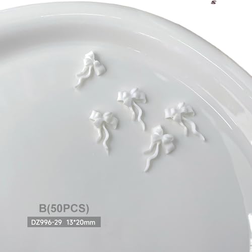 50 Stück Bogen-Nagel-Anhänger, bunte Bowknot 3D niedliche Nagel-Anhänger für Acryl-Nagel-Zubehör Design für Nagelschmuck-Basteln Nagel kunst Dekoration Zubehör 50 Stück Bogen-Nagel-Anhänger, bunte Bowknot 3D niedliche Nagel-Anhänger für Acryl-Nagel-Zubehör Design für Nagelschmuck-Basteln Nagel kunst Dekoration Zubehör von Eastocos