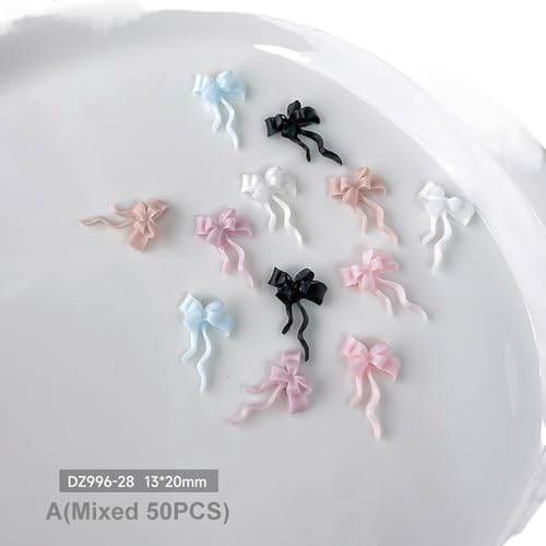 50 Stück Bogen-Nagel-Anhänger, bunte Bowknot 3D niedliche Nagel-Anhänger für Acryl-Nagel-Zubehör Design für Nagelschmuck-Basteln Nagel kunst Dekoration Zubehör 50 Stück Bogen-Nagel-Anhänger, bunte Bowknot 3D niedliche Nagel-Anhänger für Acryl-Nagel-Zubehör Design für Nagelschmuck-Basteln Nagel kunst Dekoration Zubehör von Eastocos