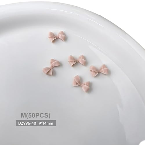 50 Stück Bogen-Nagel-Anhänger, bunte Bowknot 3D niedliche Nagel-Anhänger für Acryl-Nagel-Zubehör Design für Nagelschmuck-Basteln Nagel kunst Dekoration Zubehör von Eastocos