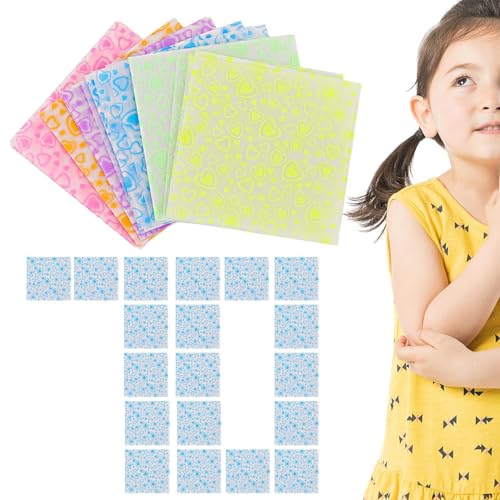 Eastuy Kranich-Bastelfaltpapier,Kranich-Faltpapier | leuchtendes quadratisches Kranichpapier 7 Farben Herzdesign - Buntes Faltpapier, sicheres Kunstpapier für Unterrichtsmaterialien, Kinder, von Eastuy