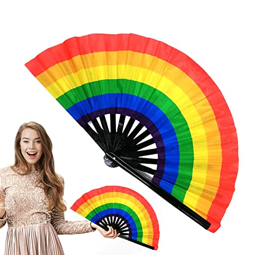 Regenbogen Fächer Falten Handfächer Gay Pride Regenbogen Faltfächer Tanz Dekoration Hand Fächer Für Rainbow Parade Music Festival Dance Performance Supplies Regenbogen Fächer Falten Handfächer Gay Pride Regenbogen Faltfächer Tanz Dekoration Hand Fächer Für Rainbow Parade Music Festival Dance Performance Supplies von Eastuy