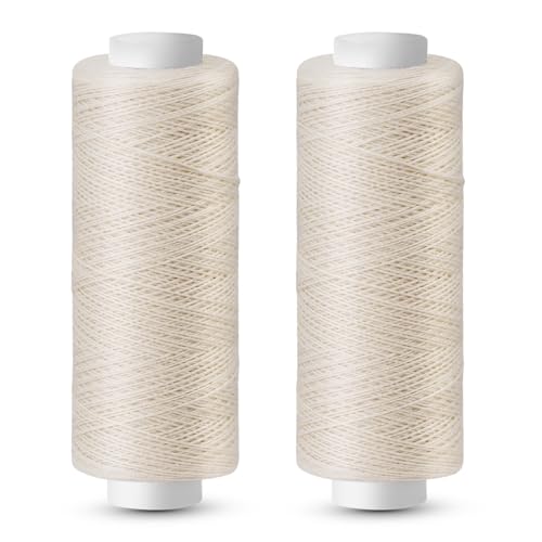 Easusy Garn zum Nähen, Off-White Nähgarn, Polyestergarn 200 Yards/Spule für Nähmaschine, Handnähen, Sticken von Easusy