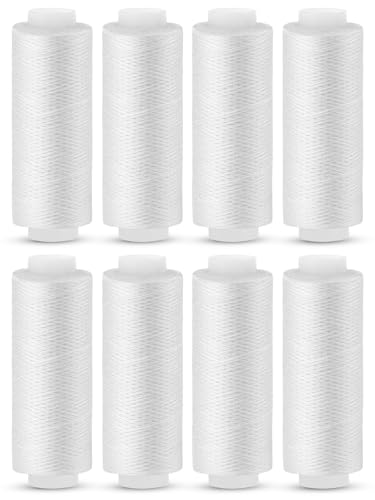 Easusy Nähgarn, 8 Stück, 200 Yards weißes Nähgarn, Allzweckgarn für Nähmaschine, Handnähen, Stickerei Easusy Nähgarn, 8 Stück, 200 Yards weißes Nähgarn, Allzweckgarn für Nähmaschine, Handnähen, Stickerei von Easusy