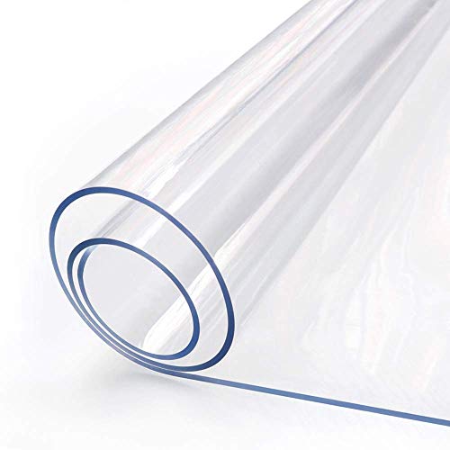 Transparenter Tischschutz, 101,6 x 172,7 cm, 1,5 mm dick, Kunststoff-Tischdeckenschutz, wasserdicht, PVC, transparent, rechteckig, Vinyl-Schreibtischschutzmatte für Tisch, Kaffee, Esszimmertisch Transparenter Tischschutz, 101,6 x 172,7 cm, 1,5 mm dick, Kunststoff-Tischdeckenschutz, wasserdicht, PVC, transparent, rechteckig, Vinyl-Schreibtischschutzmatte für Tisch, Kaffee, Esszimmertisch von Easy Easy Life