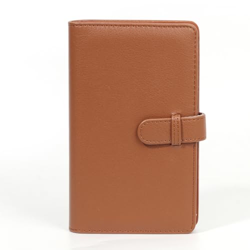 Easy Hood Fotoalbum, Foto Album mit 108 Taschen für Sofortbildkamera, PU Leder Fotobox, Kartenhalter, 3 Zoll Film Fotobuch,Braun von Easy Hood
