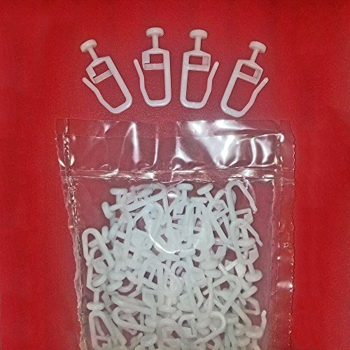 Easy-Shadow - 100 Stück Gardinengleiter Faltenlegehaken 8 mm Kopf mit Faltenhaken für Faltenband passend für Gardinenschienen Gardinenbretter - weiß Easy-Shadow - 100 Stück Gardinengleiter Faltenlegehaken 8 mm Kopf mit Faltenhaken für Faltenband passend für Gardinenschienen Gardinenbretter - weiß von Easy-Shadow