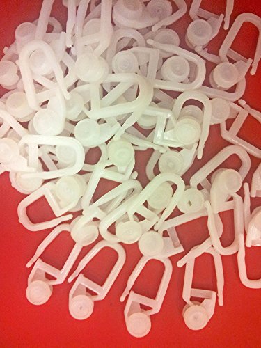 Easy-Shadow - 300 Stück Gardinenröllchen Gardinenrollen 7 mm Laufrolle mit Faltenhaken für Faltenband passend für Gardinenschienen Gardinenbretter - weiß Easy-Shadow - 300 Stück Gardinenröllchen Gardinenrollen 7 mm Laufrolle mit Faltenhaken für Faltenband passend für Gardinenschienen Gardinenbretter - weiß von Easy-Shadow