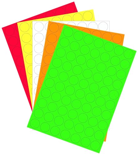 Easy8 1750 Dots 5 Farben - Bunte Klebepunkte, Durchmesser 26 mm. Bunte Klebeetiketten, A4, rund, Aufkleber, bedruckbar Easy8 1750 Dots 5 Farben - Bunte Klebepunkte, Durchmesser 26 mm. Bunte Klebeetiketten, A4, rund, Aufkleber, bedruckbar von Easy8